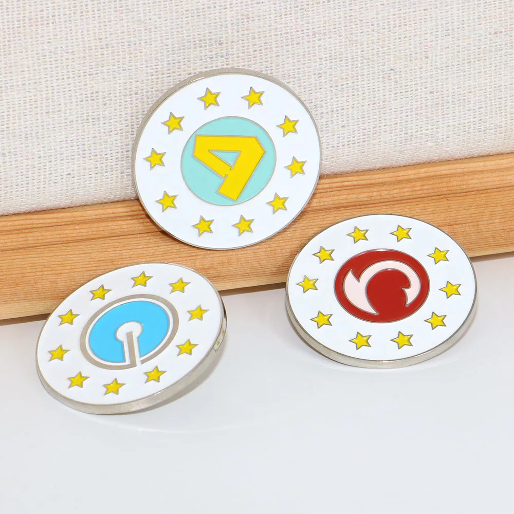 Design Custom Cute Funny Lucky Heart Star Logo Metal Hard Lapel Enamel Pins Badges For Party Costume