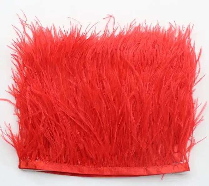 Feather cloth strip dress decoration material Latin dance skirt edge cloth strip Clothing accessories Ostrich fur lace