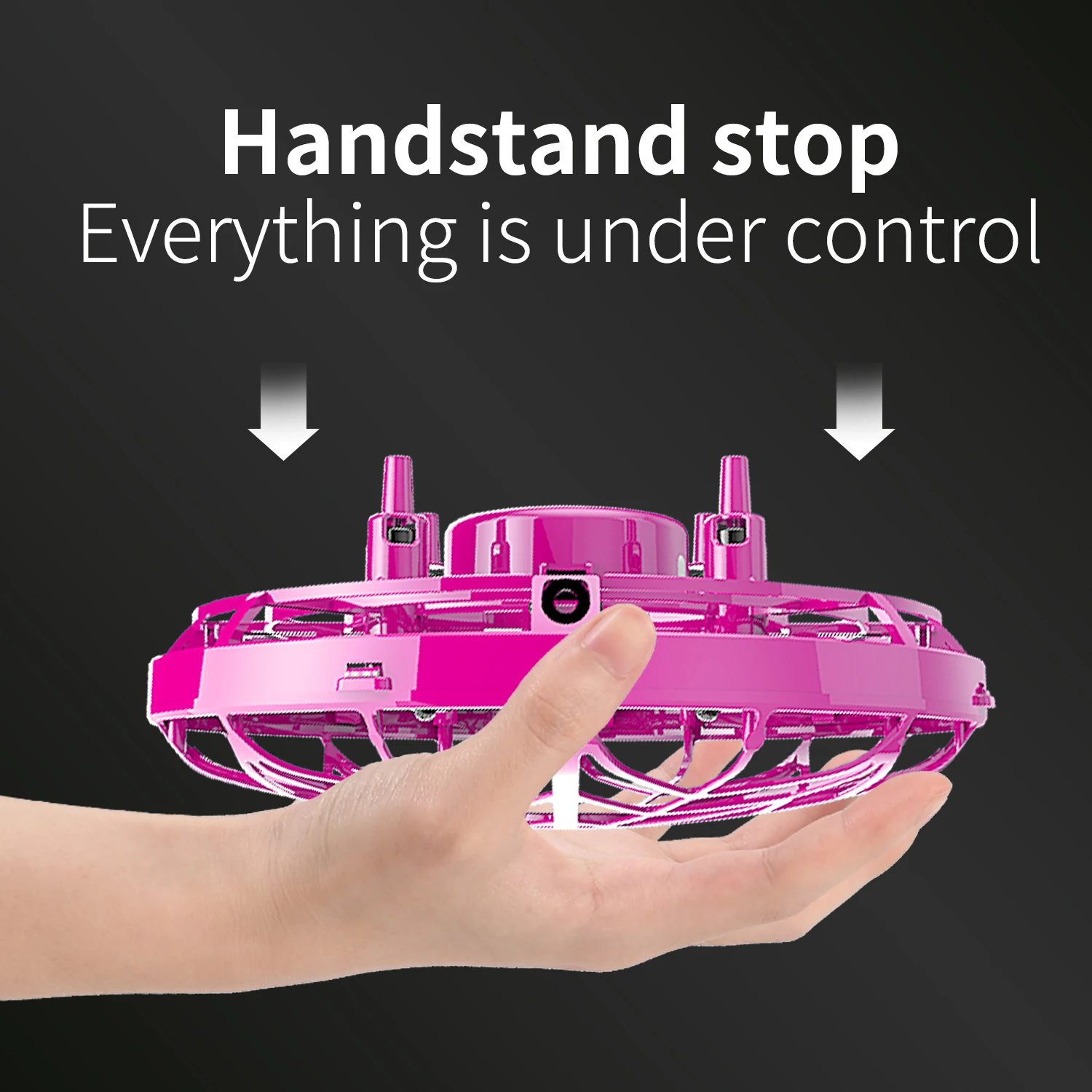 BLLRC F106A Induction UFO Quadcopter Toy, Multi-point Induction, One Toss and Fly with Headless Mode Remo RC Aircraft