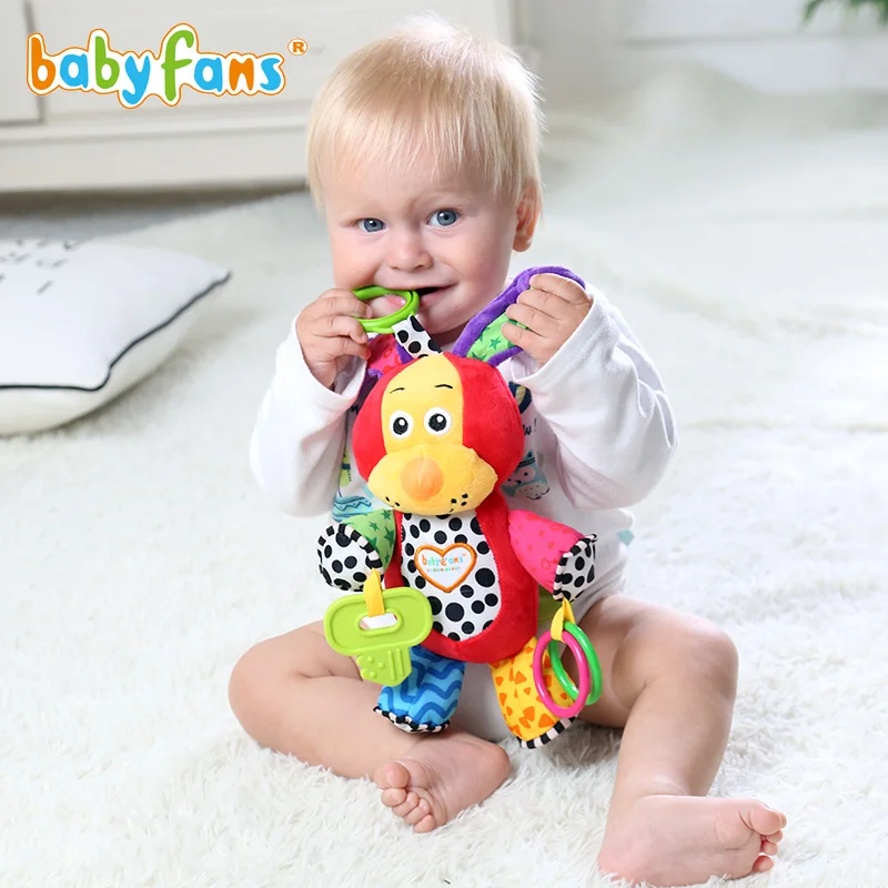 Baby musical hanging toys  plush puppy educational toy for kids