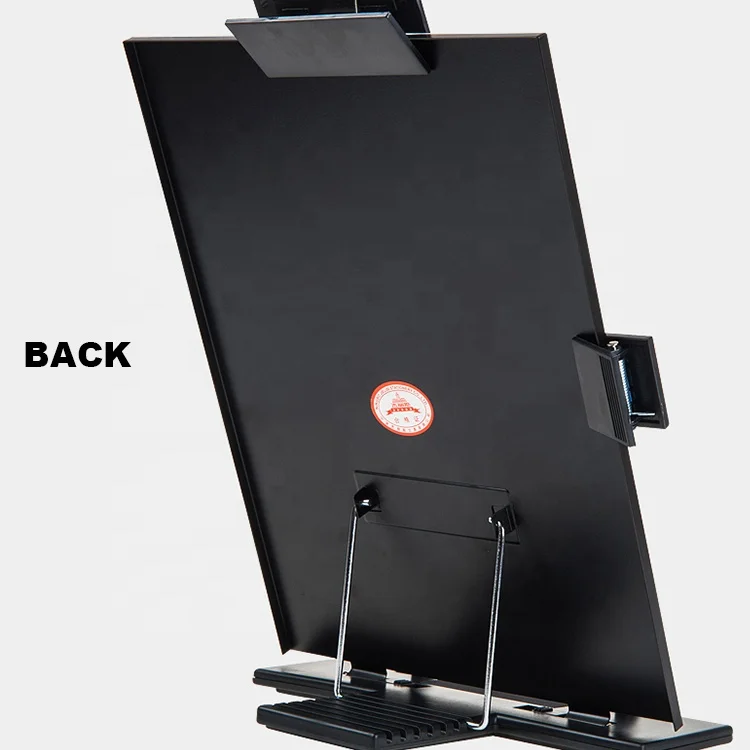 Desktop Document Book Holder stand 7 Angle Adjustable bookstand Portable Reading Book stand with Bar Ruler and Clip