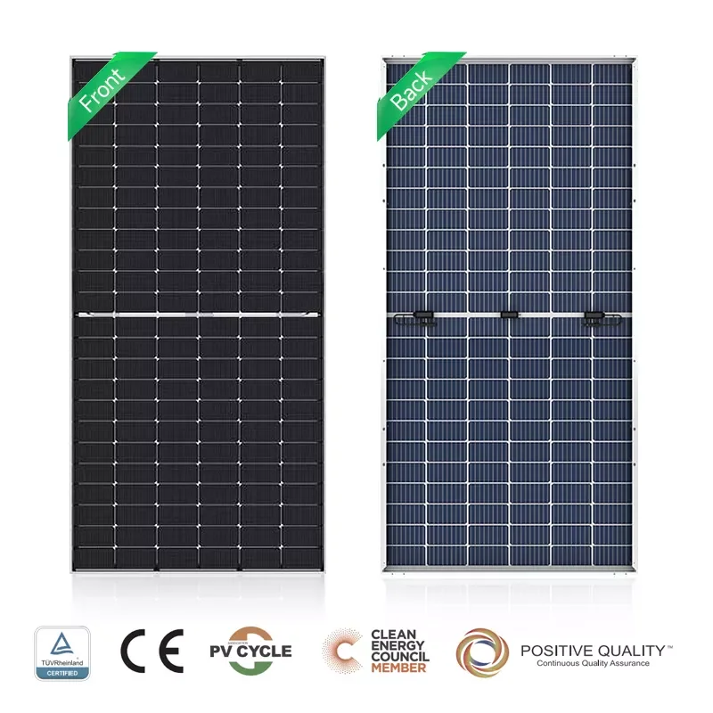Solar panel tier 1 bifacial double glass solar module 182mm 144cells 540w 545w 550w 555w monocrystalline pv panels