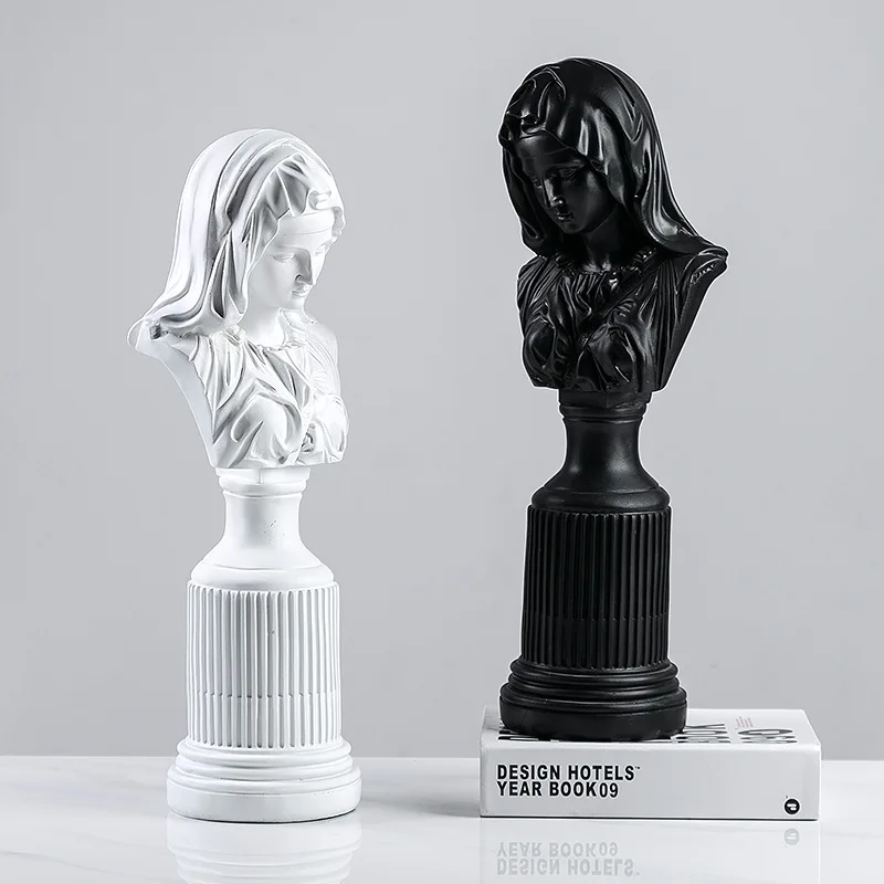 JD-N33 Nordic resin crafts portrait of the Virgin like the goddess of home furnishings art sculpture like handicrafts