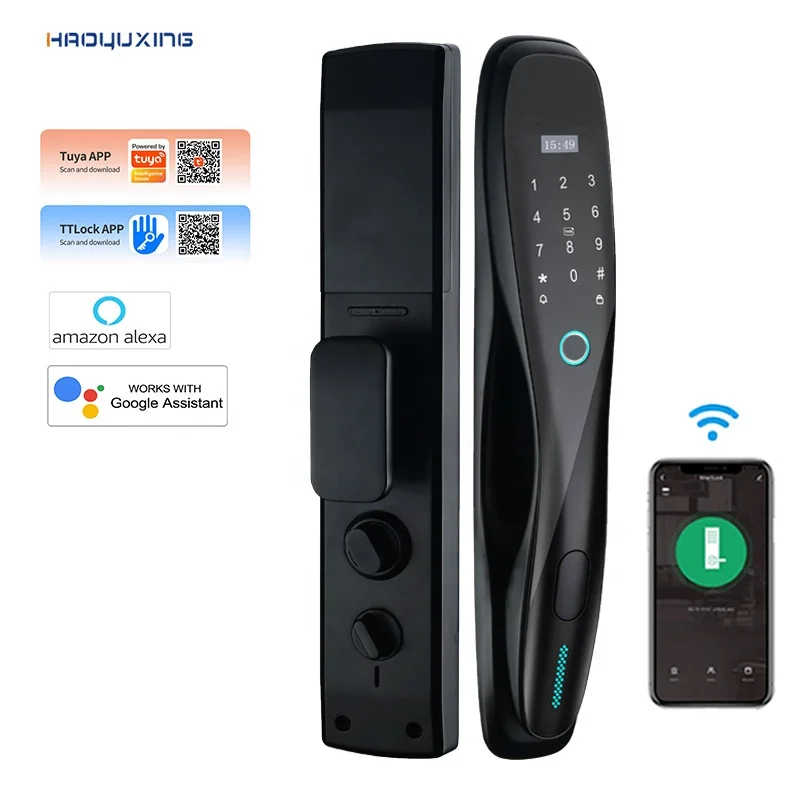 tuya smart lock wifi card cylindrical rv door knob lock furniture fingerprint automatic unlocking lock