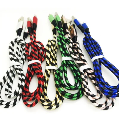
Fast Charging Pass 2.1A 1m 2m 3m 0.25m Type C Micro USB Charger Cable Braided Cord Data For Samsung S8 Plus Android Smart Phone 