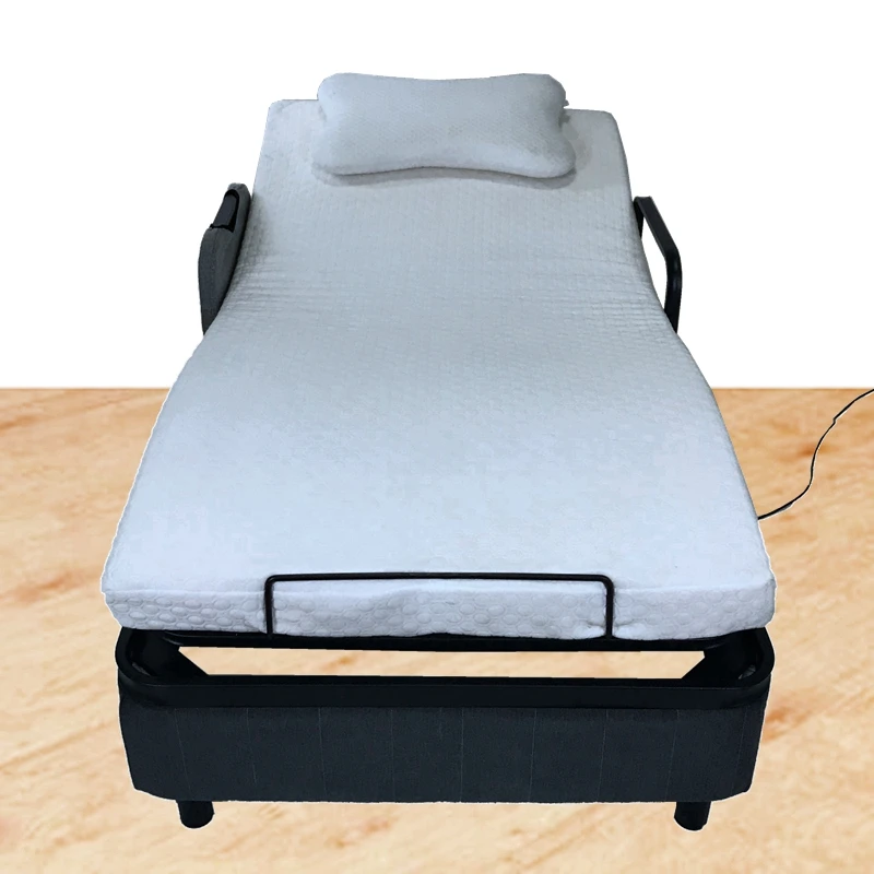 Latest design single size black iron Upholstered Bed bed frame