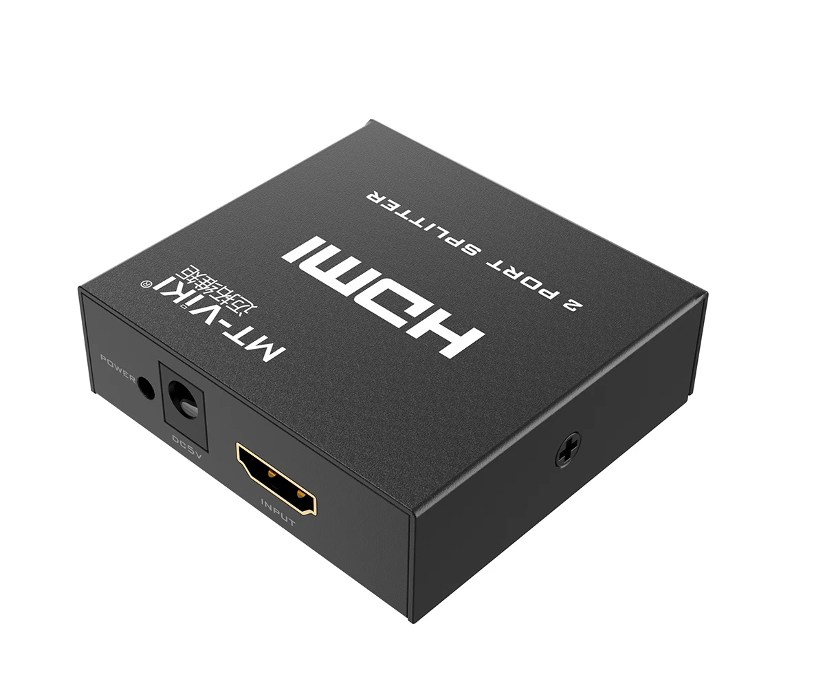 4K 30Hz HDMI splitter 1 in 2 out, MT-VIKI 1x2 1 Computer 2 Monitor + Power adapter 2 Ports HDMI Splitter