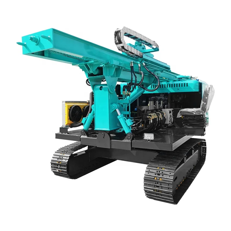 Tracked photovoltaic pile driver Impact hammer steel pipe pile driver from Shandong factory