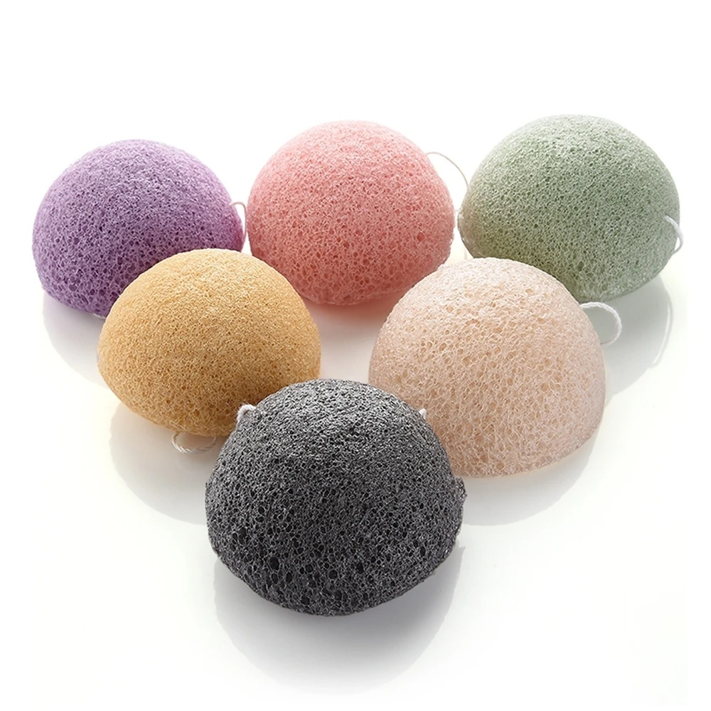 Japanese Wholesale High Quality Cleaner Facial Makeup Sponge Charcoal Konjac Sponge In Stock