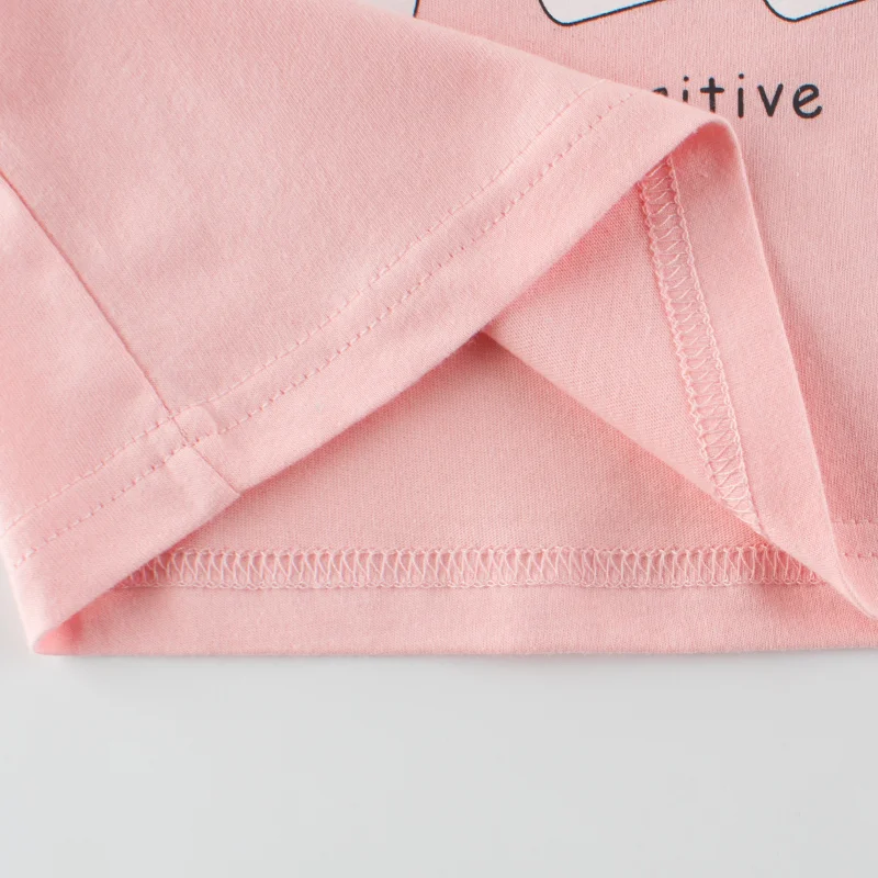 Playkids Hot Selling Children Clothes Wholesale Baby Girl Summer 100% Cotton T Shirt