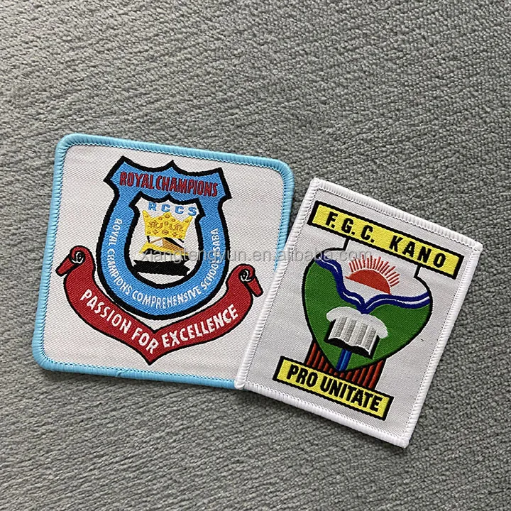 Custom Logo Football Club Woven Badge For Clothing Embroidered Patch Woven Badges