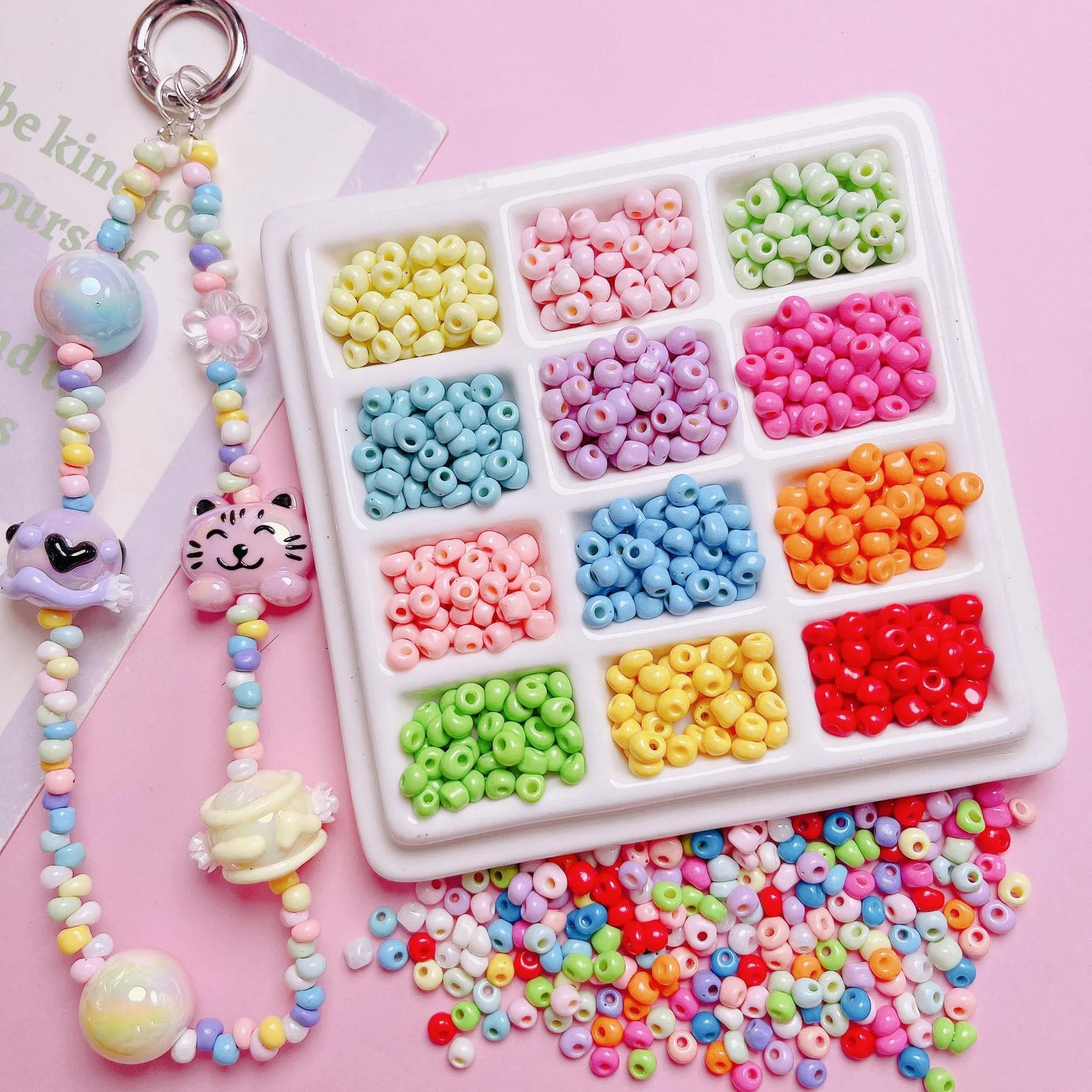 10g Acrylic Water Drop Shape Seed Beads Spacer Loose Beads For DIY Crafts Jewelry Making Charm Accessories Material