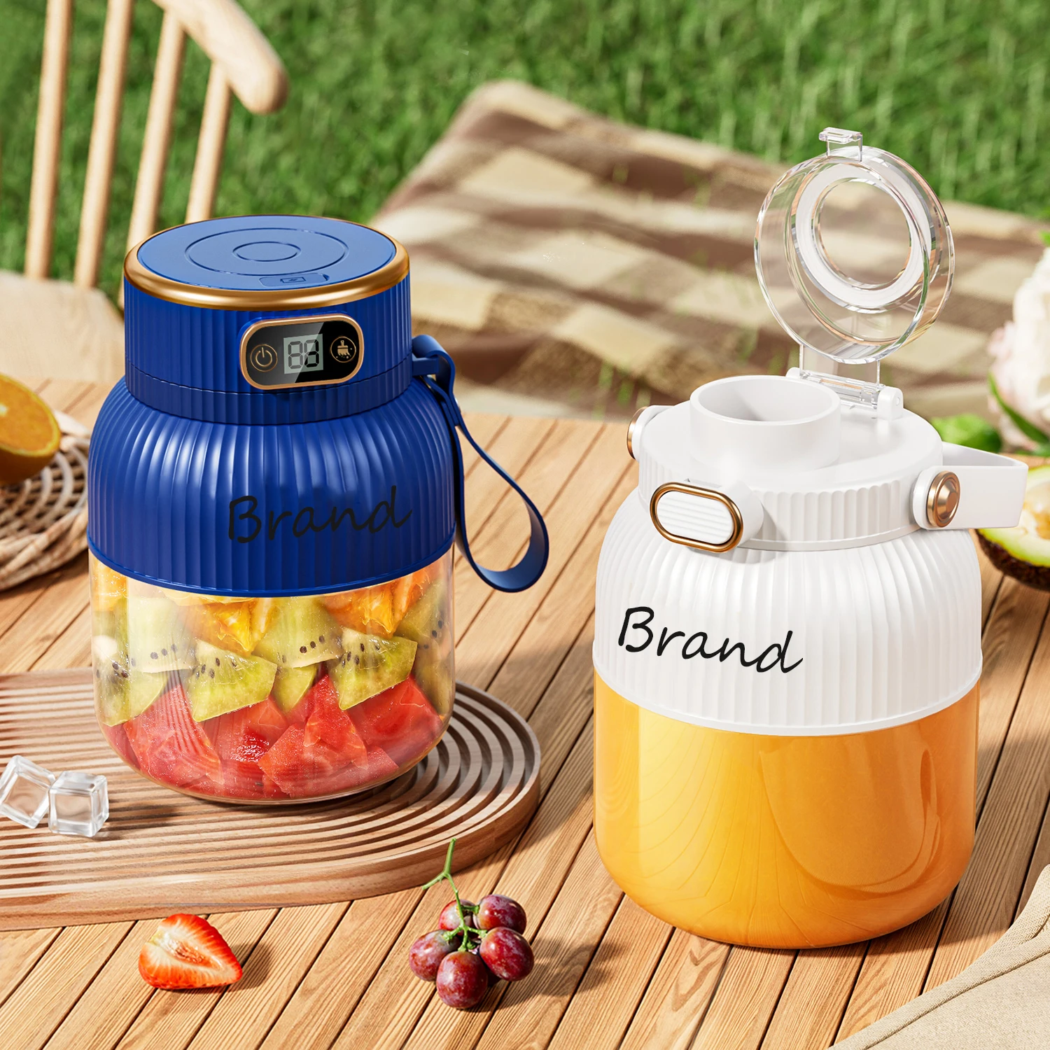 Fruit Juicer Cup USB Rechargeable Chopper Portable Mini Milkshake Blender Smoothie Mixer Citrus Lemon Juice Extractor