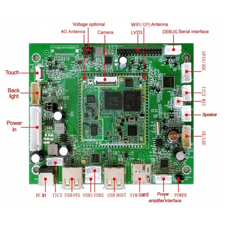 Сетевая плата управления M02C OEM android lcd lvds 32G 8 1 OS со встроенной SIM-картой