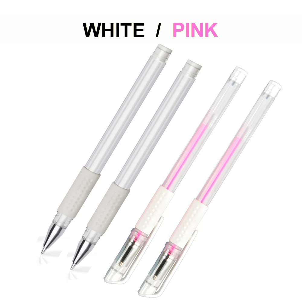 White / Pink Surgical Skin Marker Pen for Permanent Makeup Eyebrow Scribe Waterproof Marker Brow Pencil Tattoo Accessories