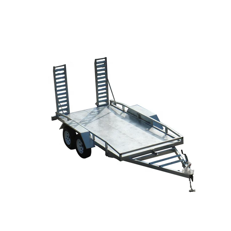 Car trailer with ramp