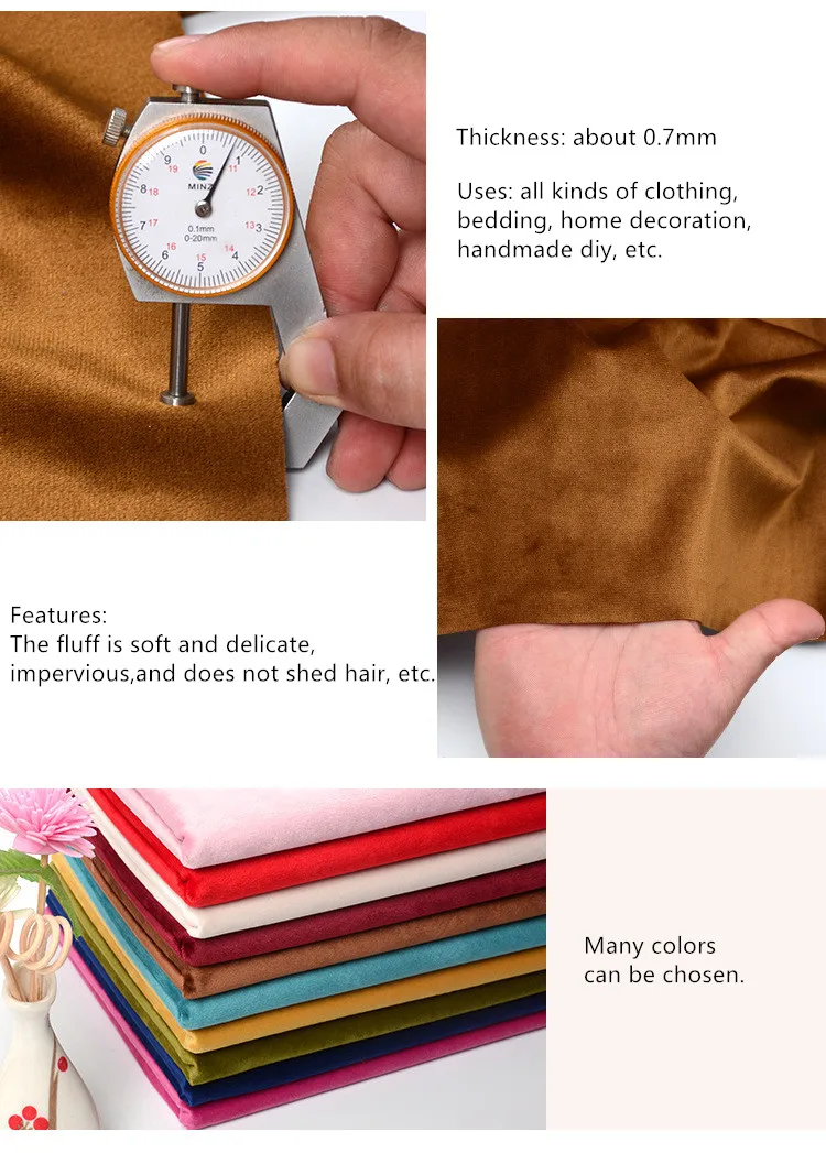 Wholesale 100% Polyester Super Soft Velvet Fabric for Curtains Clothing Hometextile Fabric