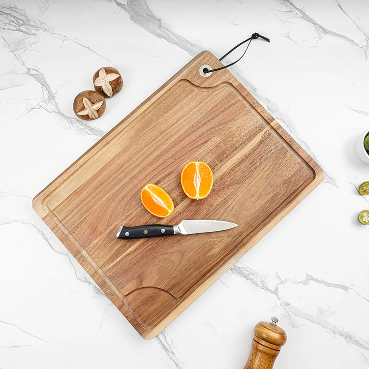 Household 304 stainless steel chopping board double sided cutting board multifunctional Wooden chopping board