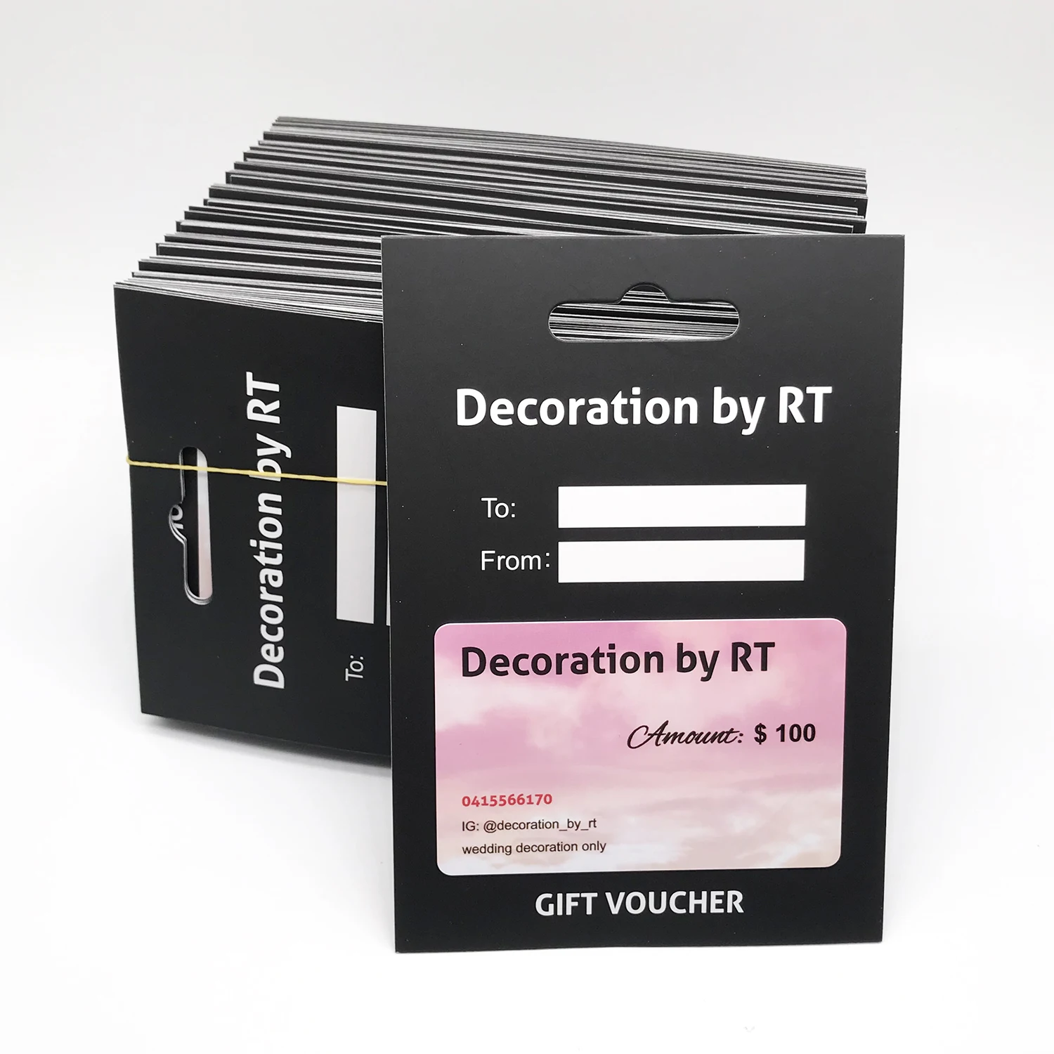 Customized PVC gift card with paper card holder