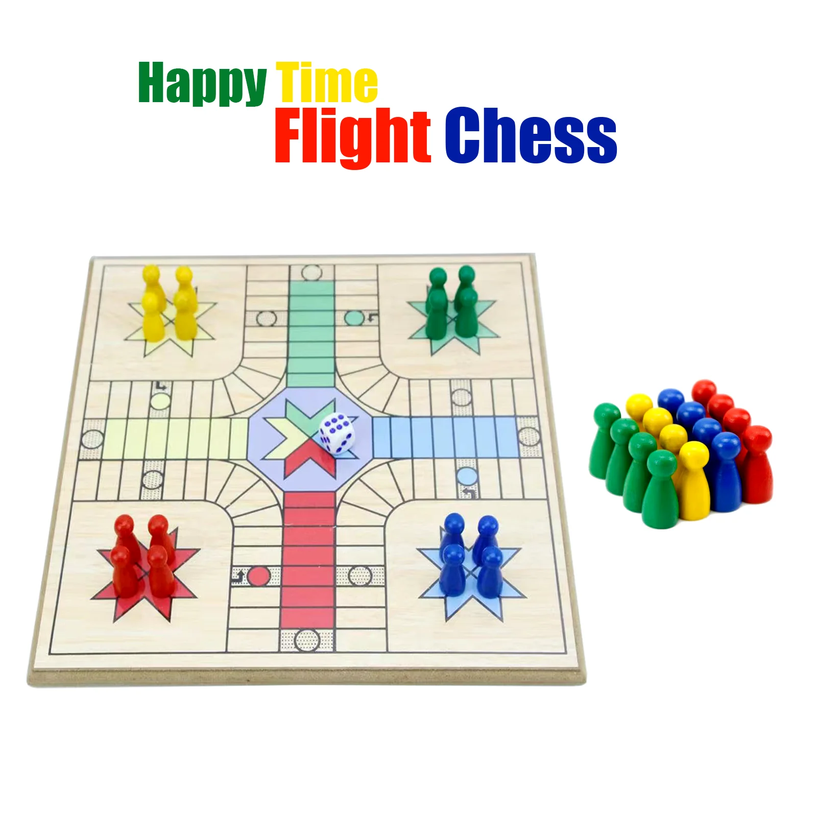 Wooden Toys Game Board Ludo Board Game Flight Board