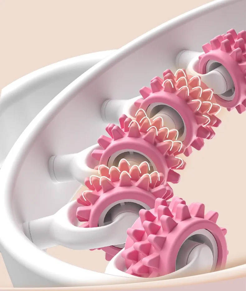 Yoga Training Relaxation V Shape Exercise Handheld Plastic Massage Roller For Muscle Relax Pain Relieve