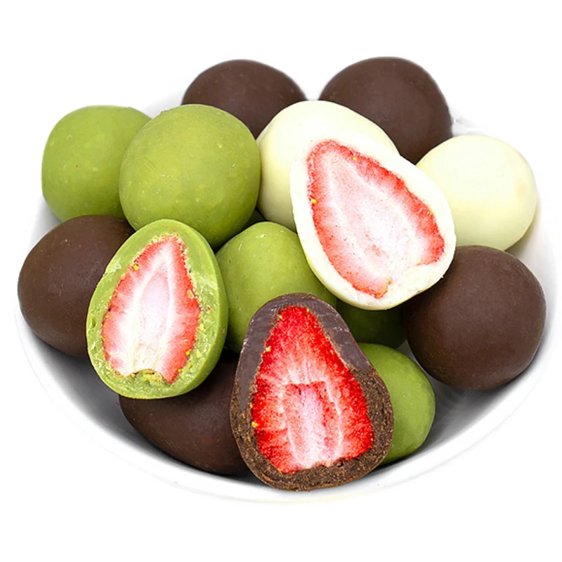 Высокое качество заморозить сухой клубничный Шоколад Конфеты Замораживание сушеные конфеты