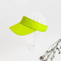 Solid color women beach adjustable sun protection hats visor cap hat
