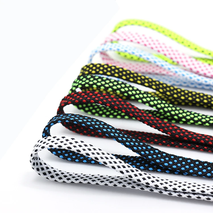Printed Shoelaces Recycled Polyester Laces Fashion Custom Rope Shoelace shoe laces