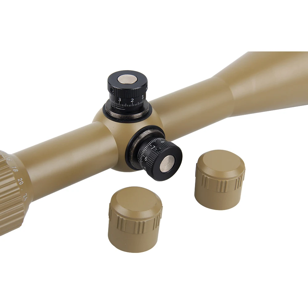 LUGER 6-24x50 AOE Optical Scope Red and Green Illuminated Reticle Hunting Scopes Tan Color