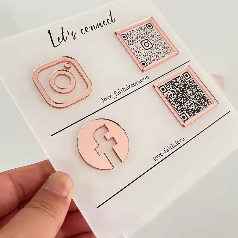 Деловые знаки Instagram QR Code Scan для оплаты пользовательские таблички в социальных сетях подписанные на меня свяжитесь с табличкой