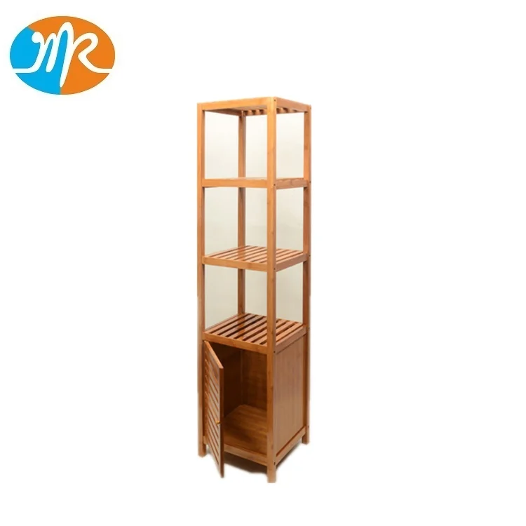 Household bamboo book rack display storage rack shelf