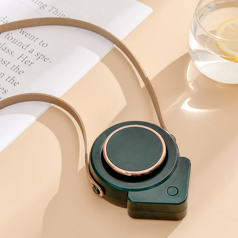 2023 summer  leafless without blade air cooler USB personal rechargeable neck fan