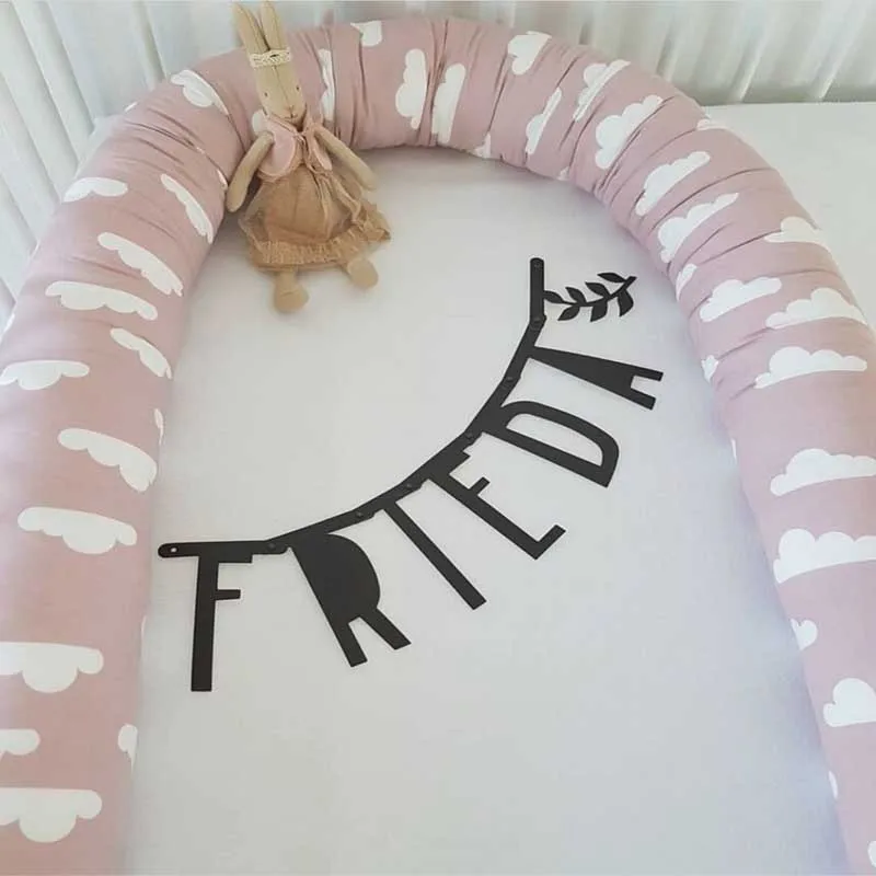 185cm Newborn Baby Bed Playpens Bumper Rail Children Crocodile Pillow Infant Crib Fence Cotton Cushion Bedding Decoration
