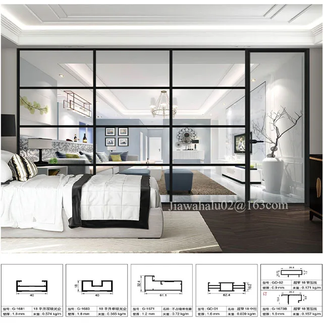 Factory Directly Supply Anodized Partition Aluminum Profiles Aluminum Office Partition