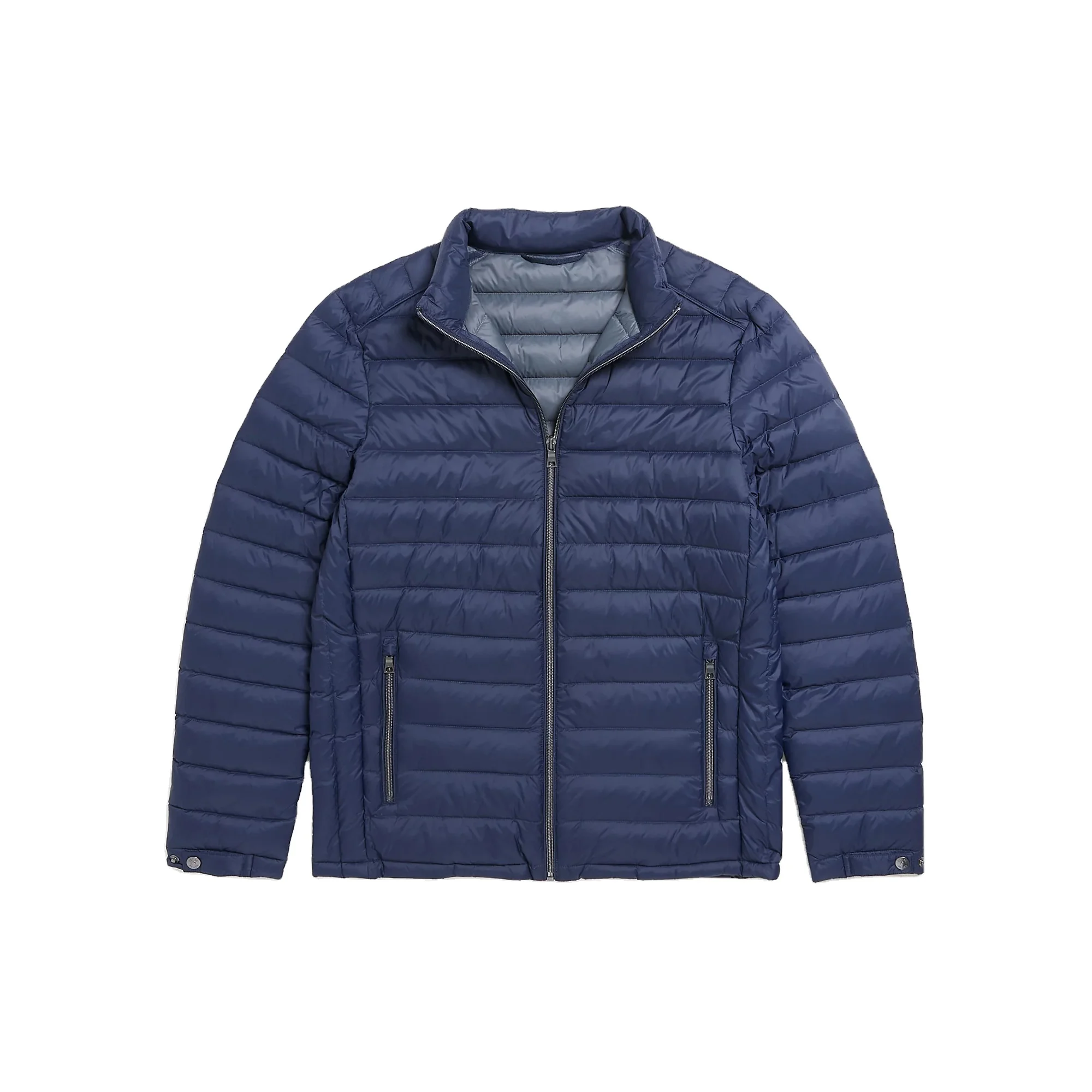 Оптовая продажа, легкая пуховая куртка для зимы, мужское Северное пальто на заказ, уличный Сверхлегкий пуховик с воротником-стойкой