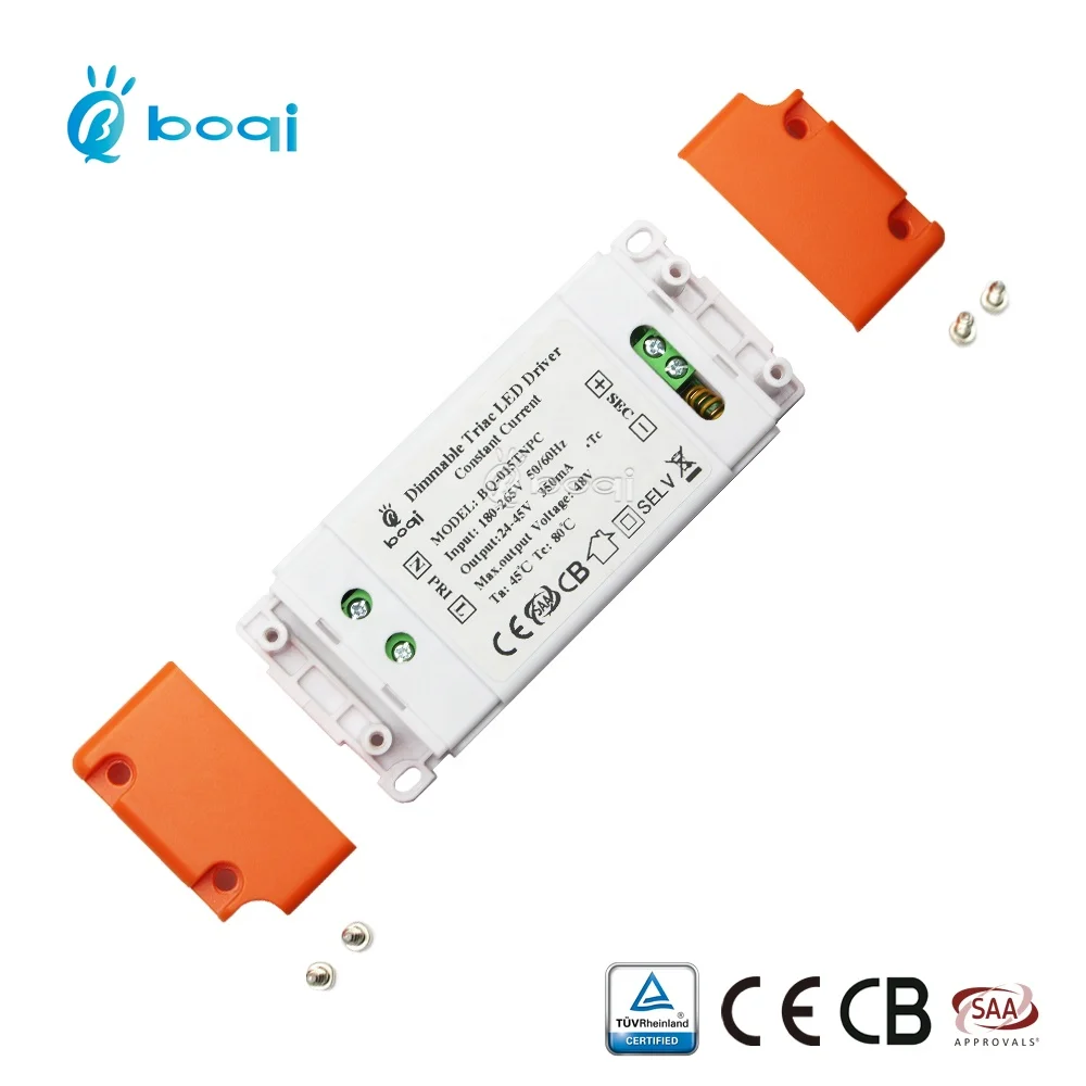 boqi constant current triac dimmable led driver 15w 350ma 10w 12w 13w 14w 15w for led panel light,downlight and ceiling light