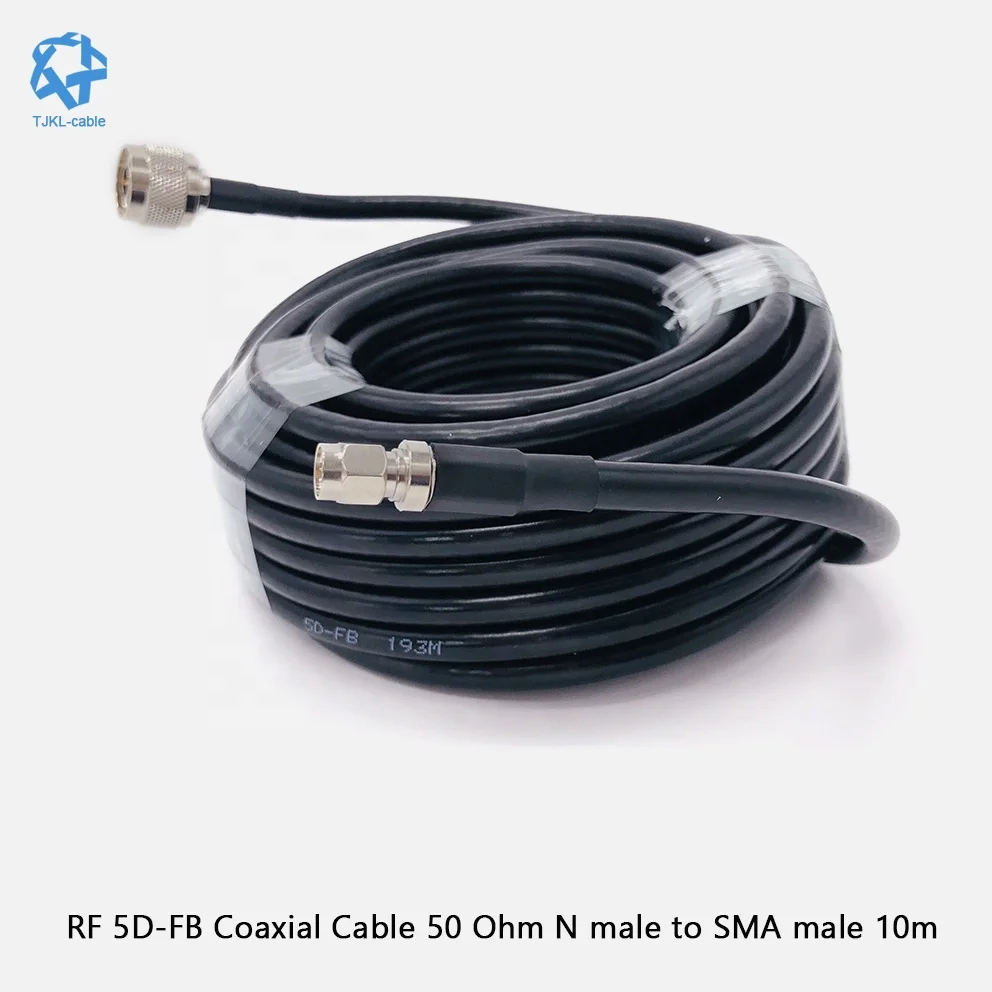 High Quality Low Loss 5D-FB Coaxial Cable 50 Ohm Antenna Extension Cable RF Antenna Cable N male to SMA male 10 M
