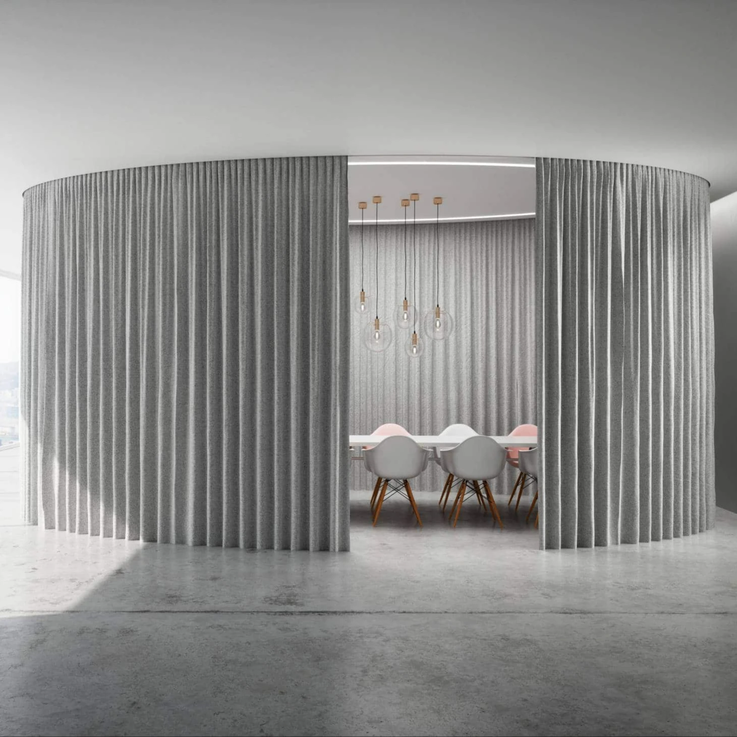 High Shading Living Room Divider Curtain Ripple S Fold Type Blackout Water Resistant Luxury Hotel Office Curtain