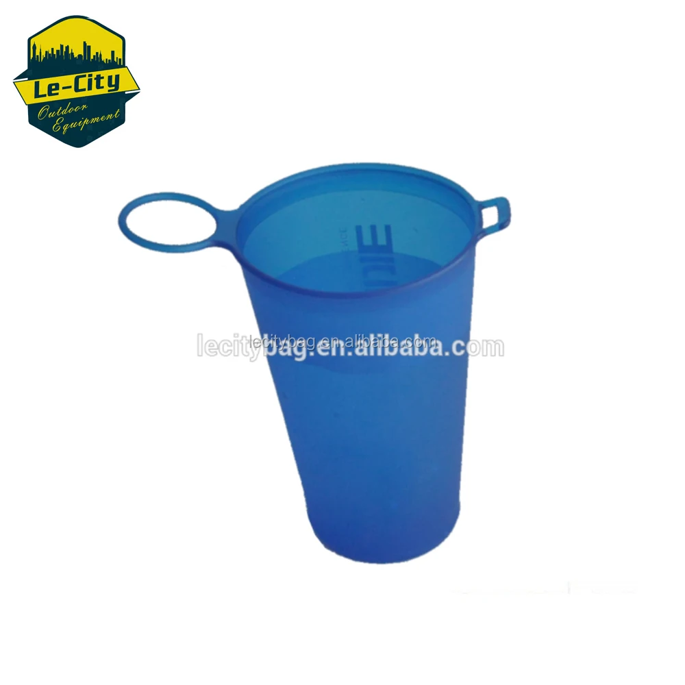 TPU Foldable Soft Plastic Cold Drink Cup for Travel Outdoor Competition