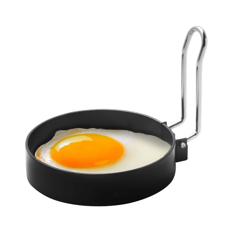 Hot Selling Egg Rings Stainless Steel Set - 2 Pcs Premium Circle Egg Cooker Rings Metal Non Stick Heat Resistant Handle