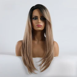 Daily Costume Cosplay Black Brown Blonde Long Straight Hair Wigs Brazilian Women Afro Wigs With Bangs