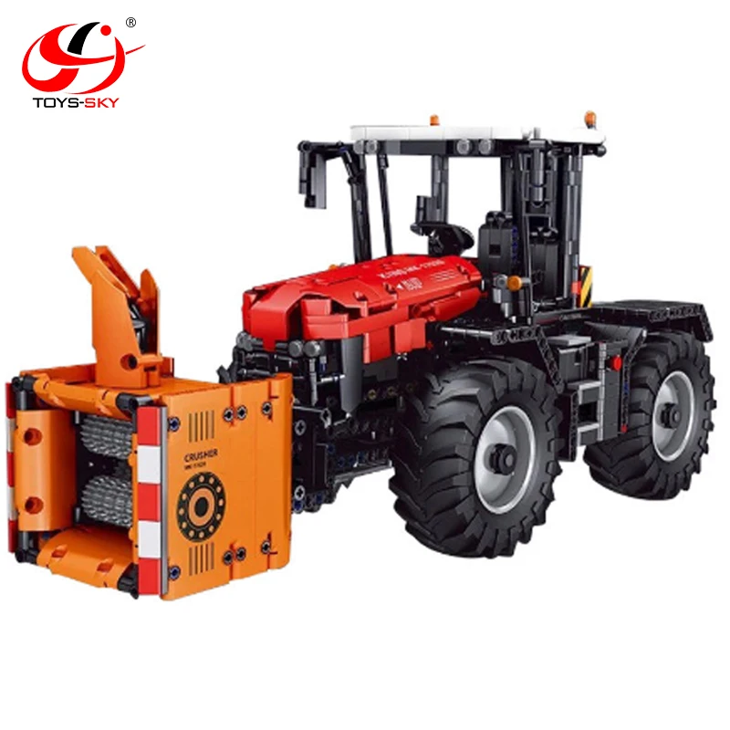 New Year gifts 17020 Engineering App garden buildings Tractor 4in1 Assembly Model metal   building materials terminal blocks Toy