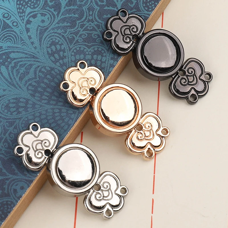 New Promotion Chinese elements Chinese cheongsam Hanfu clothing style metal zinc alloy magnet buttons