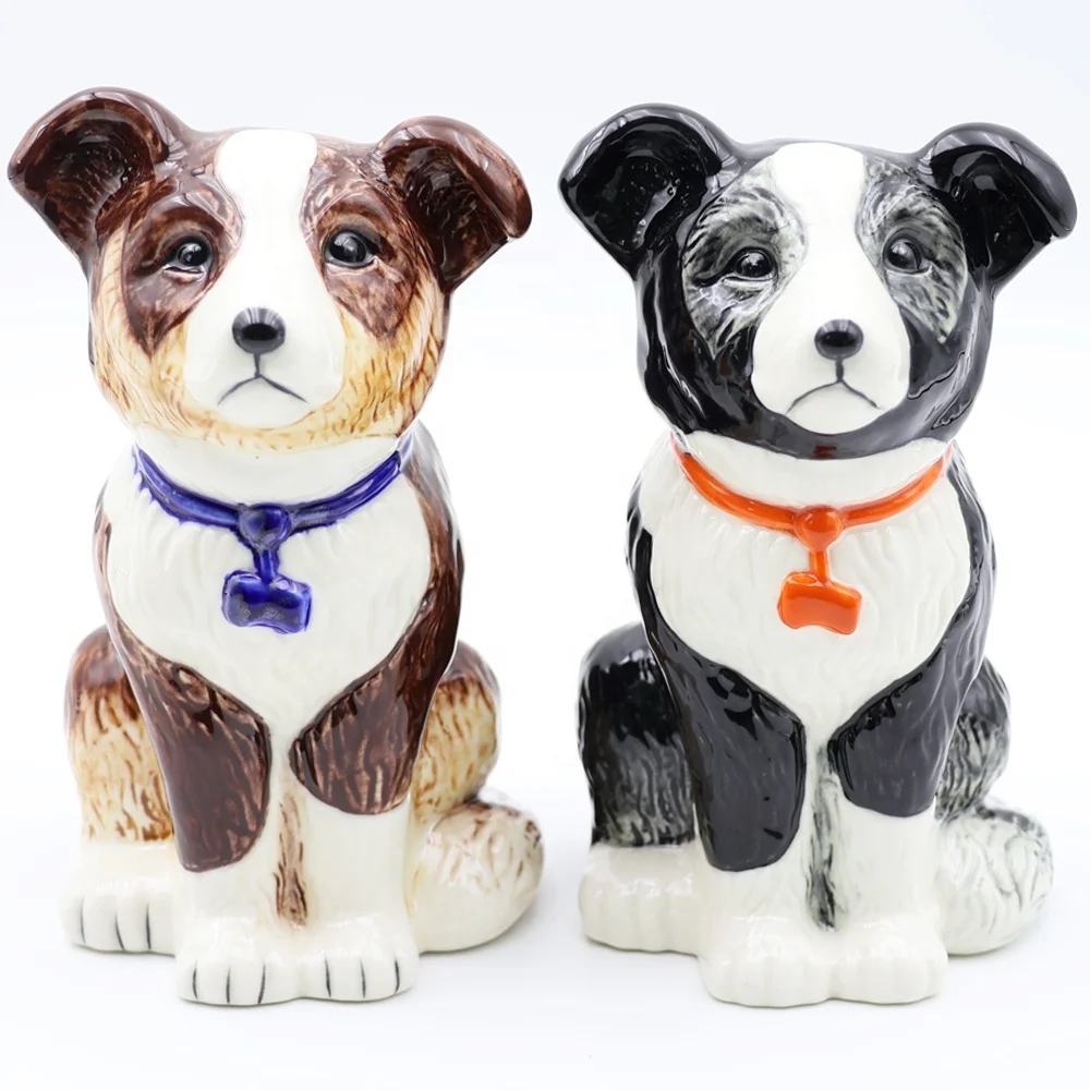 Custom wholesale high grade present gift cute puppy cocktail cups porcelain embossed 3d animal mugs ceramic cool dog tiki mug