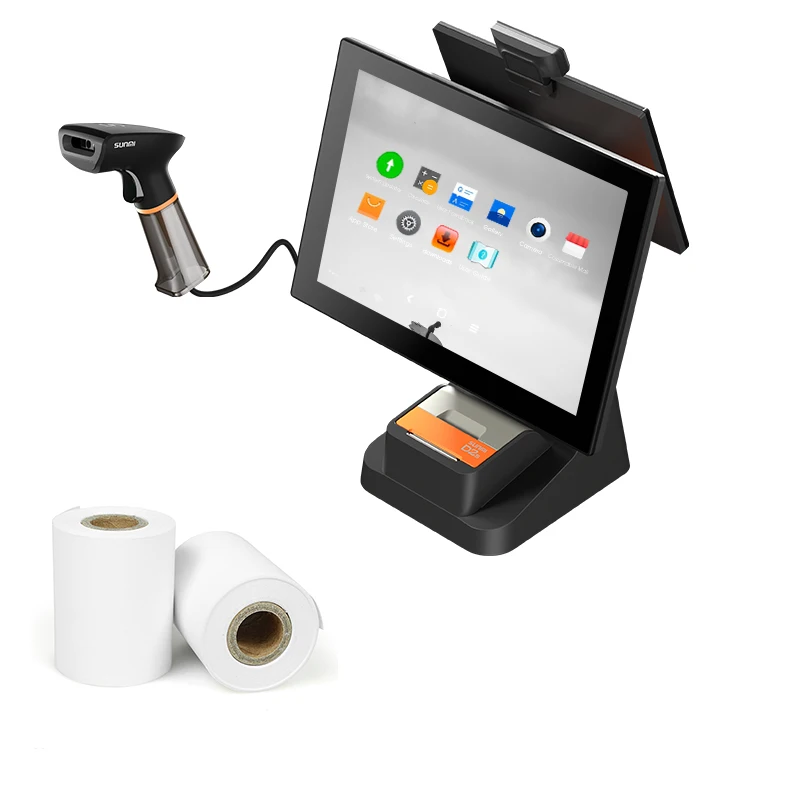 15 дюймов Android 7 1 Touch Pos оборудование все в одном аппаратный терминал с принтером для супермаркета