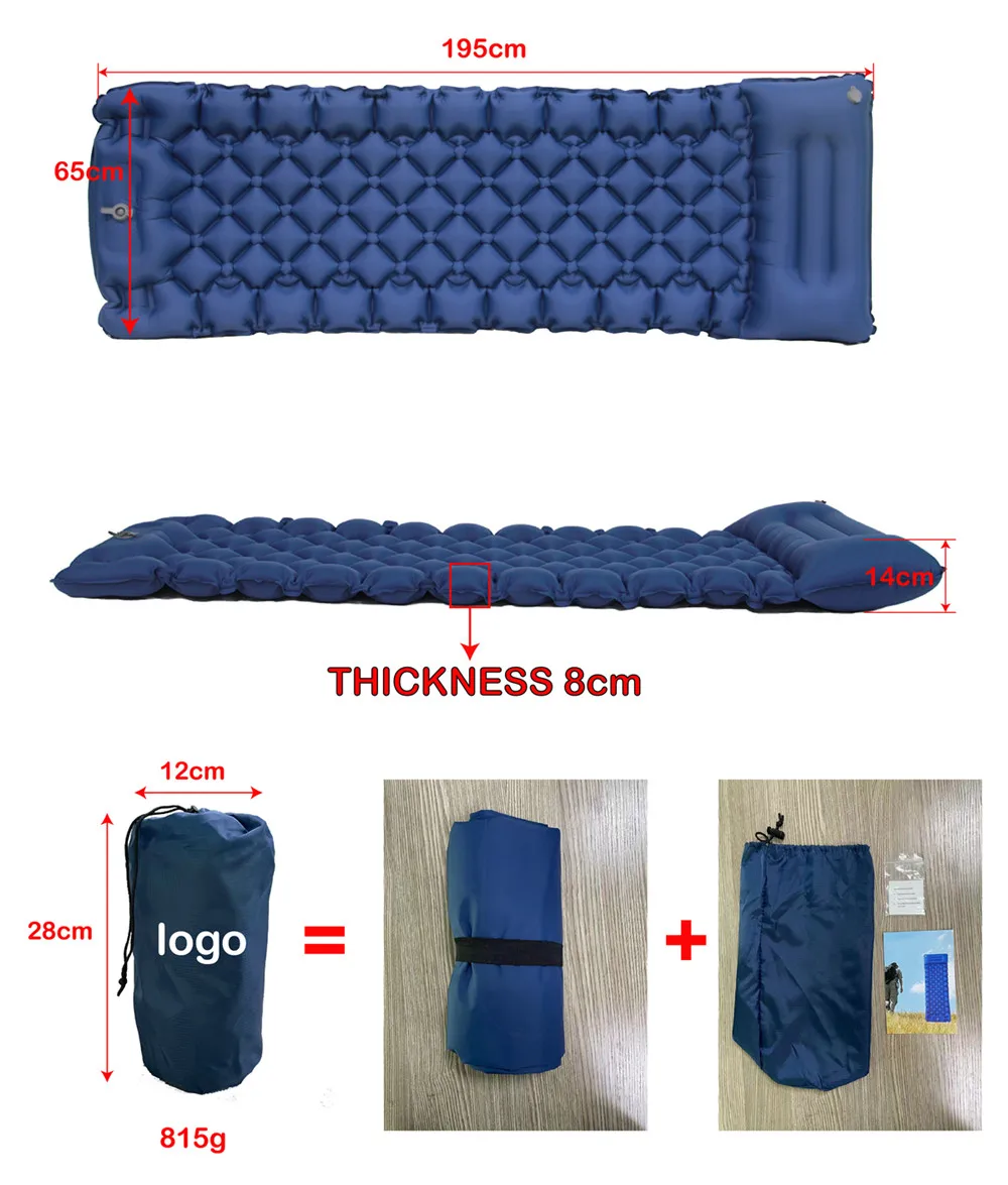 Новинка, толстый коврик для сна utralight, Самонадувающийся коврик с подушкой, коврик для сна, коврик для походов