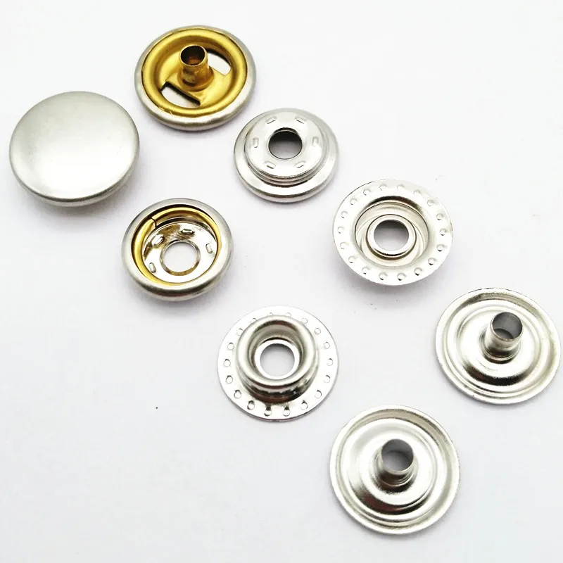 12.5mm 20L Metal ring snap button with #406 under parts in imitation nickel color, metal fastener button