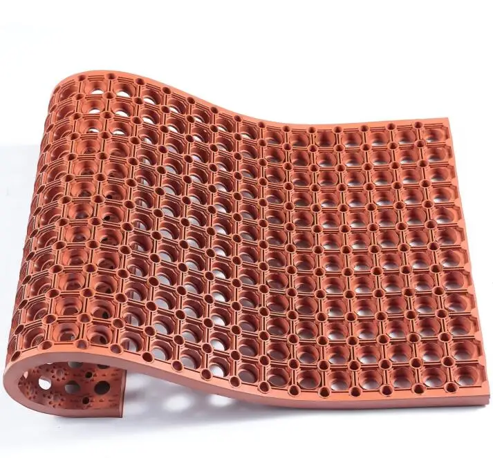 High Quality Black Rubber Factory Wholesale Modular 22mm thick Anti-Slip Floor Mat Anti-Fatigue Rug for Outdoor Playground Use