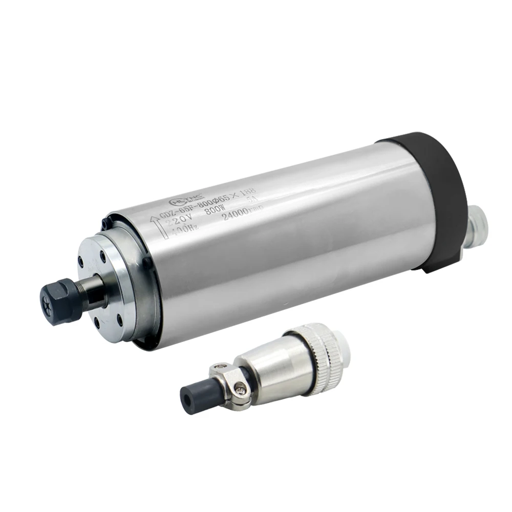 0.8kw 800W Spindle 65MM 400HZ 24000RPM 110/220V 800w Air Cooled Spindle Motor