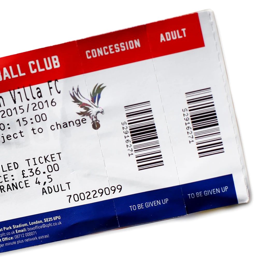 High Security Hologram Ticket Custom Printing Anti-counterfeit Positioning Holographic Hot Stamping Thermal Paper Event Tickets